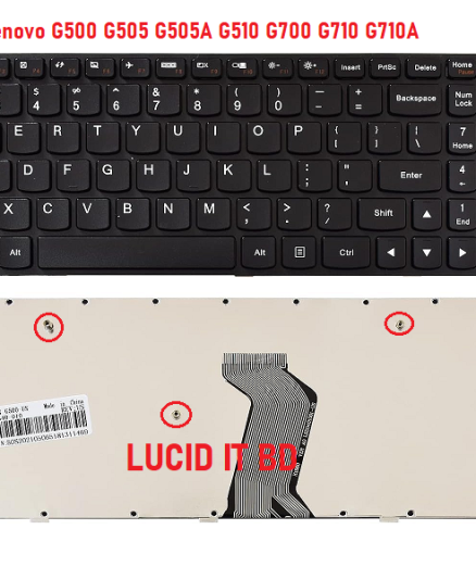 Laptop Keyboard Compatible for Lenovo G500 G500AM-IFI G500AM-ISE G500AM-ITH G505 G505A G505AM-IFI G510 G700 G700-ITH G700A G700AT-ITH G710 G710A P/N: 25210891 MP-12P83US-686 25010823 11S25210891
