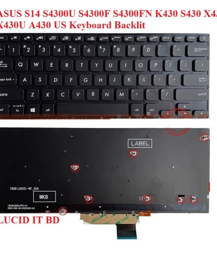 New For ASUS VIVOBOOK New ASUS S14 S4300U S4300F S4300FN K430 S430 X430 X430U A430 US Keyboard Backlit black us Keyboard