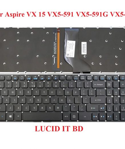 New Laptop Keyboard for Acer Aspire VX 15 VX5-591 VX5-591G VX5-793 Series US Black With Backlit Without Frame