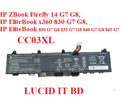Genuine CC03XL Battery for HP ZBook Firefly 14 G7 G8 EliteBook 830 835 840 845
