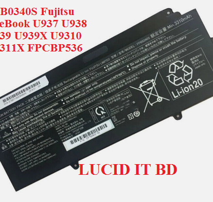 FPB0340S Battery for Fujitsu LifeBook U937 U938 U939 U939X U9310 U9311X FPCBP536