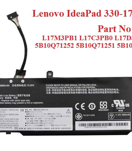 Laptop Battery For Lenovo IdeaPad 330-15ICH L17M3PB1/L17L3PB1/L17D3PB0/L17C3PB0