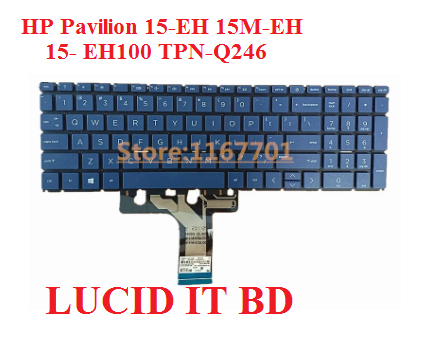 Keyboard Backlight For HP Pavilion 15-EH 15M-EH 15-EH100 TPN-Q246 Q245 Replace Keyboards Blue