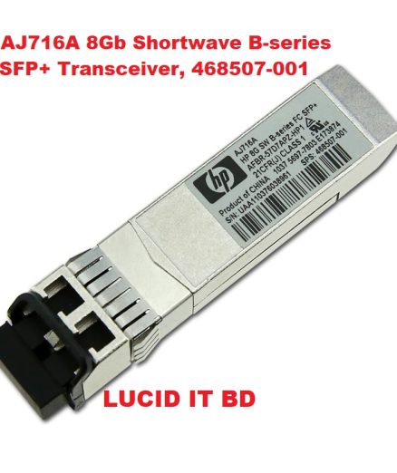 HP AJ716A 8Gb Shortwave B-series FC SFP+ Transceiver, 468507-001, AJ716-63001