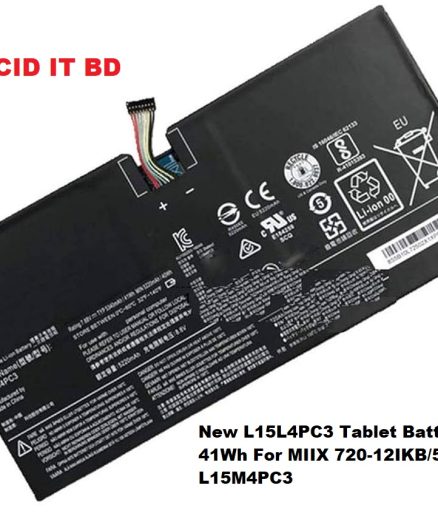 New L15L4PC3 Tablet Battery 7.72V 41Wh For MIIX 720-12IKB/5 Pro L15M4PC3