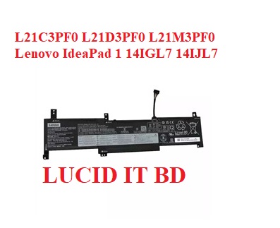 Genuine L21C3PF0 L21D3PF0 L21M3PF0 Battery for Lenovo IdeaPad 1 14IGL7 14IJL7