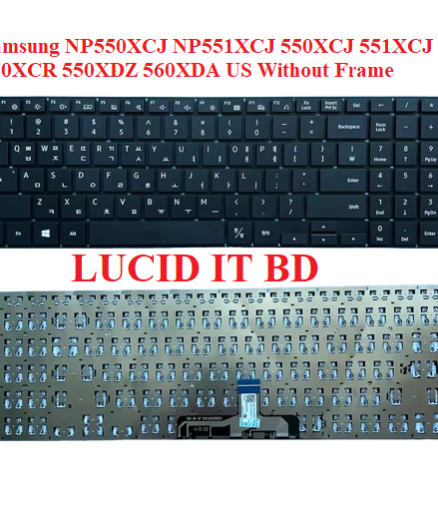 Laptop Keyboard For Samsung NP550XCJ NP551XCJ 550XCJ 551XCJ 550XCR 550XDZ 560XDA US Without Frame Black New