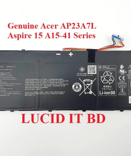 Genuine Acer AP23A7L 4700mAh 53Wh 11.25V Battery For Aspire 15 A15-41 Series