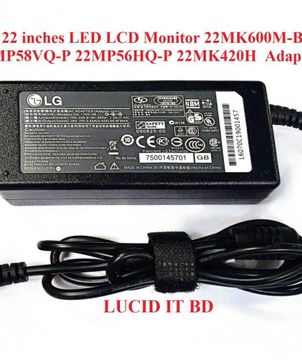 Power supply AC adapter for LG 22 inches LED LCD Monitor 22MK600M-B 22MP58VQ-P 22MP56HQ-P 22MK420H Power Supply Adapter Cord