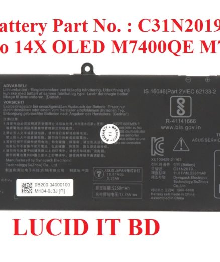 Genuine C31N2019 Battery for Asus VivoBook Pro 14X OLED M7400QE M7400QC N7400PA