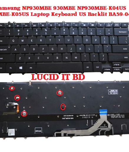 New US keyboard For Samsung NP930MBE 930MBE BA59-04382A NP930MBE-K05US Backlit