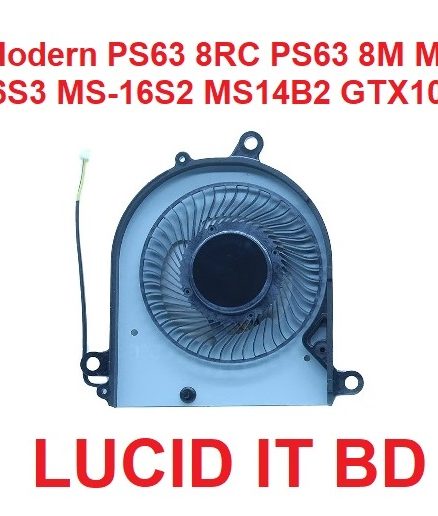 New Laptop only CPU Cooling Fan for MSI Modern 15 a5m A10RAS/A10M MS-1551 PS63 8RC PS63 8M MS-16S1 MS-16S3 MS-16S2 MS14B2 GTX1050 Series BS5005HS-U3J 16S1-CPU DC5V 0.50A Fan (Copy)