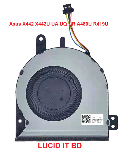 Replacement New Laptop CPU Cooling Fan for ASUS X442 X442U X442UA X442UQ X442UR X442URR A480U A442U R419U F442U F442UQ Series DFS501105PR0T FJPL Fan
