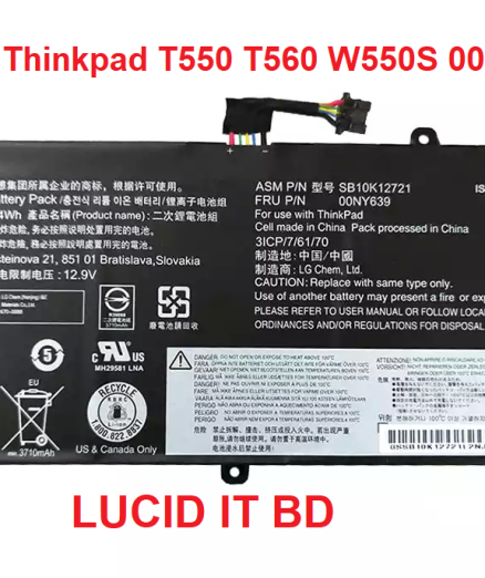 New Original 45N1740 45N1741 00NY639 Battery for Lenovo Thinkpad T550 T560 W550S 00NY639, 45N1740, 45N1741, 45N1742, 45N1743, SB10K12721