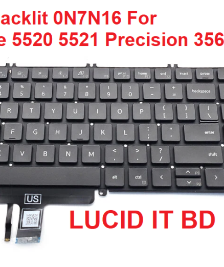 Dell Latitude 5520 5521 5530 Precision 3560 3561 P104F backlit US keyboard