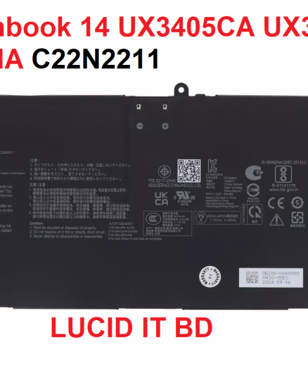 New Genuine C22N2211 Battery for Asus Zenbook 14 UX3405CA UX3405MA UX3450MA
