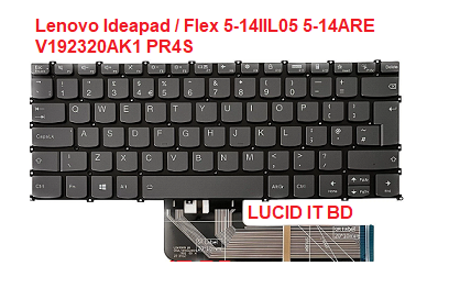 New Lenovo Ideapad / Flex 5-14IIL05 5-14ARE UK Keyboard V192320AK1 PR4S Yoga Slim 7-14ARE05 7-14IIL05 7-14ITL05 7-14ITL5 7-14ACN6 82N7 No Backlit