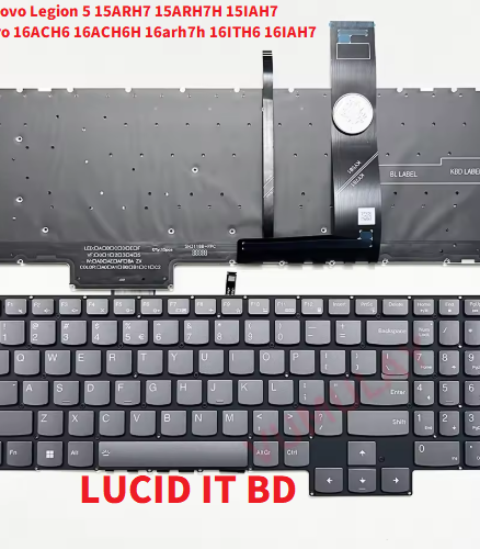 RGB Backlit Keyboard for Lenovo Legion 5 15ARH7 15ARH7H 15IAH7 15IAH7H,5 Pro 16ACH6 16ACH6H 16arh7h 16ITH6 16IAH7