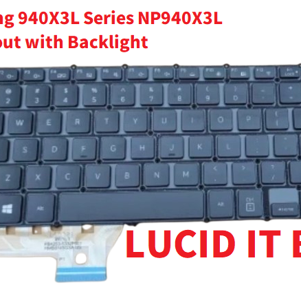 New English Laptop Replacement Keyboard for Samsung 940X3L Series NP940X3L US Layout with Backlight