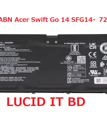 New Genuine AP22A8N AP22ABN OEM Battery for Acer Swift Go 14 SFG14-72 TMP614-53