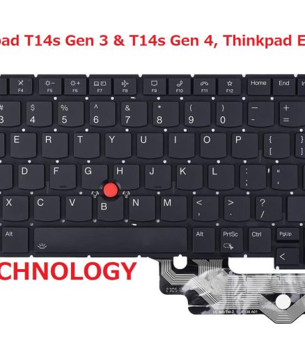 Replacement Backlit Keyboard for Lenovo Thinkpad T14s Gen 3 & T14s Gen 4, Thinkpad E14 Gen 5 Series Laptop US Layout P/N: SN21D68484